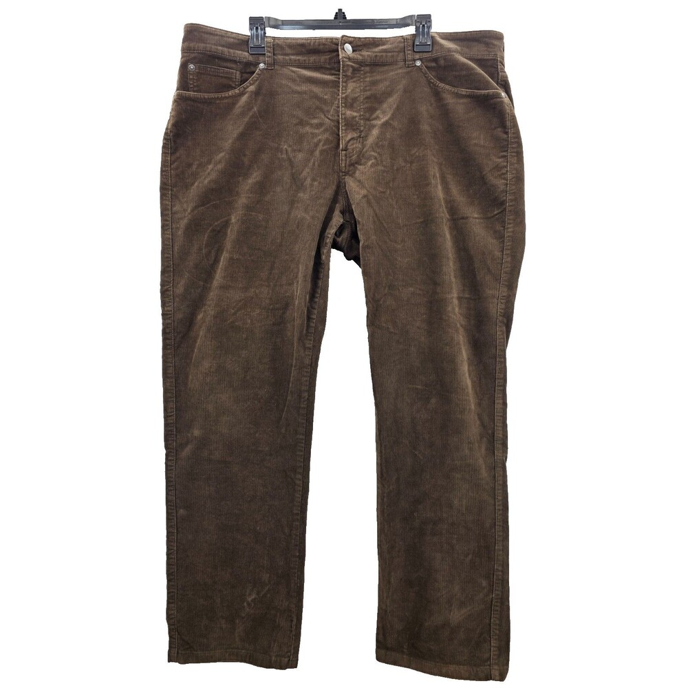Peter Millar Mens Dark Brown Lightweight Stretch Corduroy 5-Pocket Pants 40x30